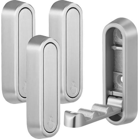Ganci autoadesivi - Portasciugamani - Pieghevoli - Materiale metallico - Pratici ganci per appendere cappotti, asciugamani, zaini, cappelli, ecc. Adatti per uso interno, bagni, cucine, ecc. - Confezio