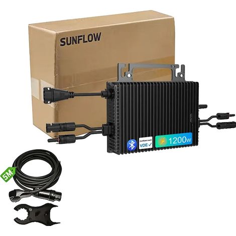 Solar-Mikrowechselrichter, hohe Ausgangsleistung, wetterfeste Ausführung, 1200 W, 230 V-A, 16–60 V-A (1/2)