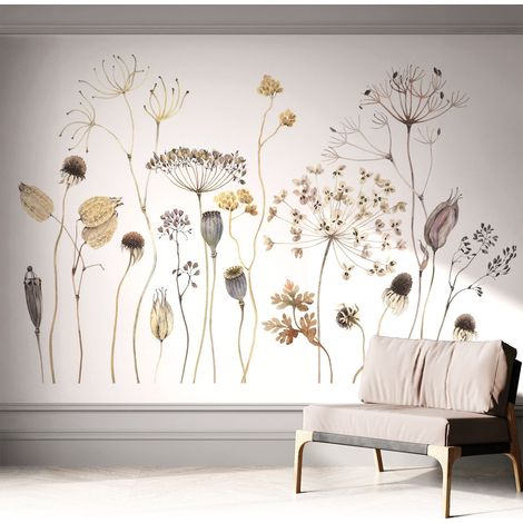 Papier peint autocollant adhésif avec imprimé motifs uniques apparence moderne Fleurs des champs 312x219 cm (1/5)