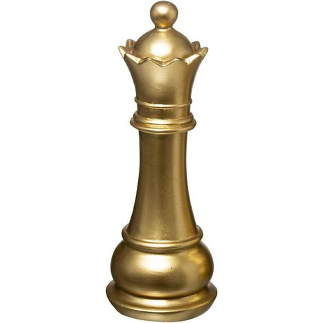 Decorazione della regina degli scacchi ORO 25,5 cm (1/2)