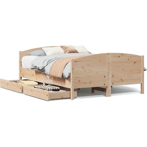 Maison Exclusive - Letto senza Materasso 120x190 cm in Legno Massello di Pino
