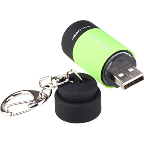 Mini lampe de poche rechargeable LED étanche pour porte-clés, lampe de poche de poche (1/5)