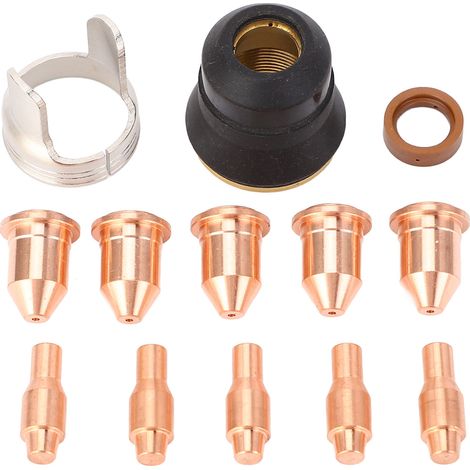 Kit de consommables pour découpe Plasma, ensemble de 13 pièces, buse 56811, électrode 56576 de 0.9mm, pointe 56255 pour le fret portuaire, titane 45A (1/5)