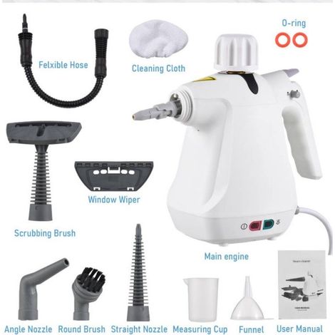 Nettoyeur vapeur portable 1000 W, nettoyeur vapeur multifonction, nettoyeur haute pression 280 ml (1/5)