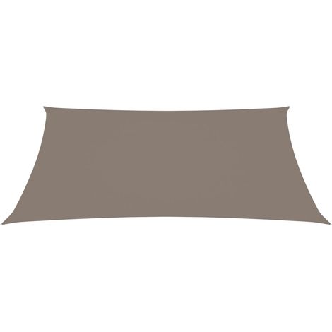 Toldo vela parasol rectangular tela Oxford 6 x 7 m taupe 020009740