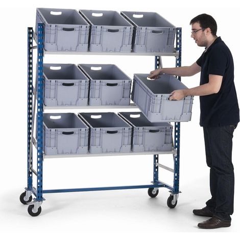 PROVOST - Chariot porte-bacs Europe à étages réglables Prorack
