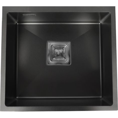 Fregadero de un seno en negro Grecia 20 cm(alto) 44 cm(ancho) 49 cm(largo) (1/2)