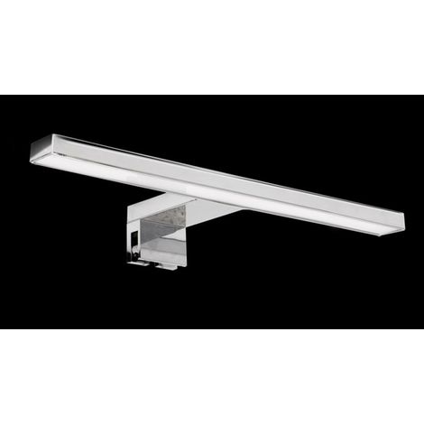 Century lampada led cromata 300mm 440lm 5.5w applique quadrata dvq053040cr