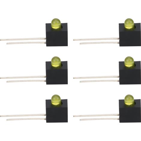 Lot de 100 supports LED, abat-jour de 3 mm, coude à 90°, composants de contrôle industriel pour éclairage jaune (1/5)