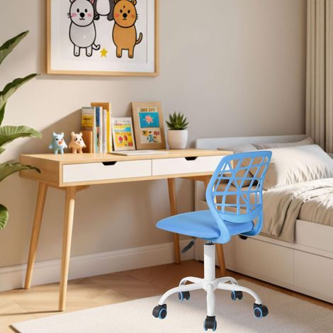 Chaise de Bureau réglable en Hauteur - Ergonomique et colorée - avec Dossier et accoudoirs - 5 Roues - pour Enfants de 3 à 10 Ans - Charge maximale : 100 kg (1/3)