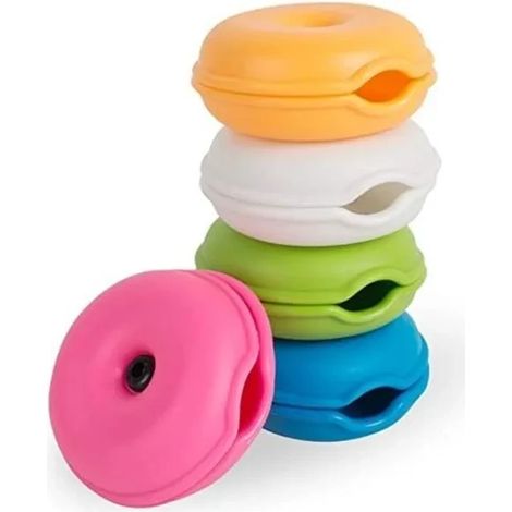 Enrouleur de câble, lot de 5, boîte de rangement pour écouteurs, organiseur de câble d'alimentation, étui de rangement pour câbles. (1/5)