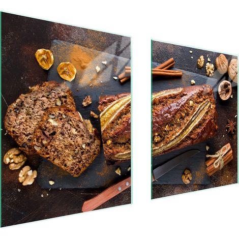 Glasschutzplatte für Herd 85x52 Brot (1/5)