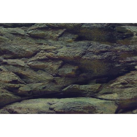 AQUARIUM-HINTERGRUND 150X60CM FOTO-WANDBILD FELSEN/PFLANZEN DOPPELSEITIGES POSTER