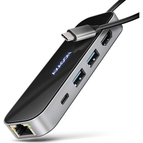 Concentrador de E/S USB-C 6 en 1/vidrio 0,2 M HMC-6GLN AXAGON (1/4)
