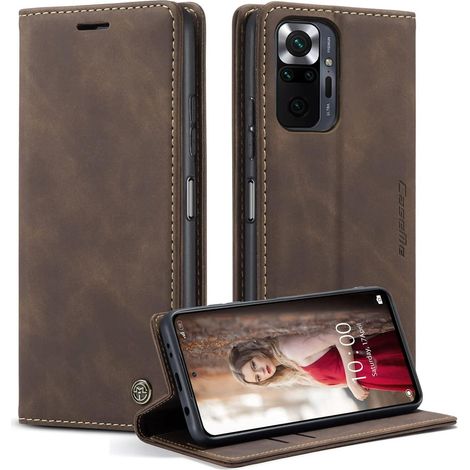 Coque portefeuille en cuir pour Xiaomi Redmi Note 10 Pro avec support et fermeture magnétique (1/5)