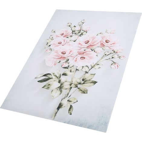 Lot de 3 tableaux décoratifs de roses peintes à la main (30 x 40 cm) pour salon ou bureau. (1/5)