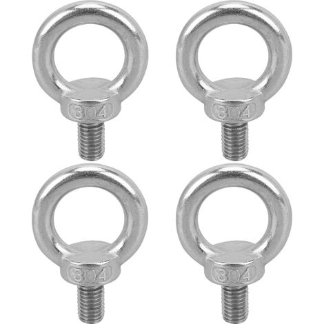 4 anneaux de levage en acier inoxydable, boulons à œil pour machines robustes, boulons à œil de levage à épaulement