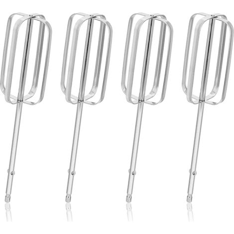 4pcs Accessoires pour Batteurs à Main, Acier Inoxydable Hand Mixer Attachments Pièces de Mélangeur Électrique pour 62682RZ 62692 62695V 64699 (1/5)