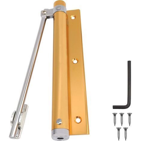 Ferme-Porte à Ressort Automatique en Alliage d'aluminium,Porte Closers Réglable Monté en Surface , pour Portes Intérieures Légères (1/5)