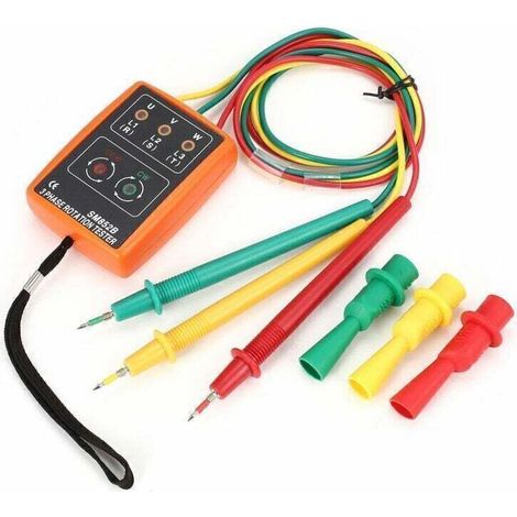 Sm852B 3-Phase Rotation Testeur Numerique Indicateur De Phase De Detecteur Led Buzzer Phase Compteur Sequence,de (1/4)