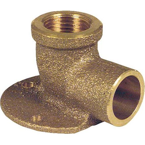 Raccord a souder en bronze 4471g coude mural 22-R 1/2" fem