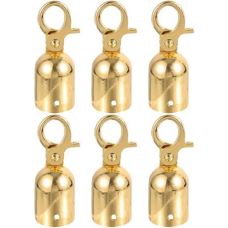 Lot de 6 embouts de câble métalliques, butées de corde, crochets de sécurité (1/5)