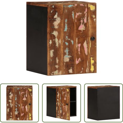 Altholz Wandschrank -  Bad-Wandschrank 38x33x48 cm Altholz Massiv (1/5)