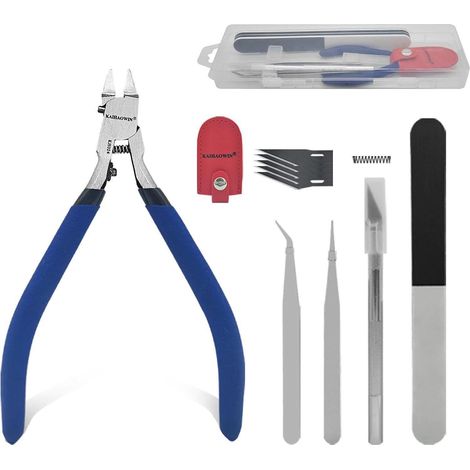 Kit d'outils de modélisme pour Gundam, pince de précision, cutter, pinces, lime (1/5)