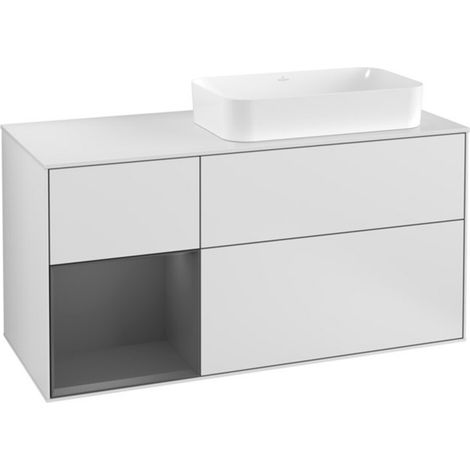 V&B Waschtischunterschrank Wandbeleuchtung Finion 120cm, Pl w m, Rg l A m, wh. m Lac (1/2)