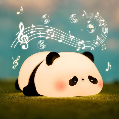 Panda-Nachtlicht für Kinder mit weißem Rauschen, Einschlafhilfe, 4 beruhigende Klänge, Timer/Dimmfunktion, Silikon-Nachtlicht, geeignet für Babys und Kleinkinder, Geschenk.
