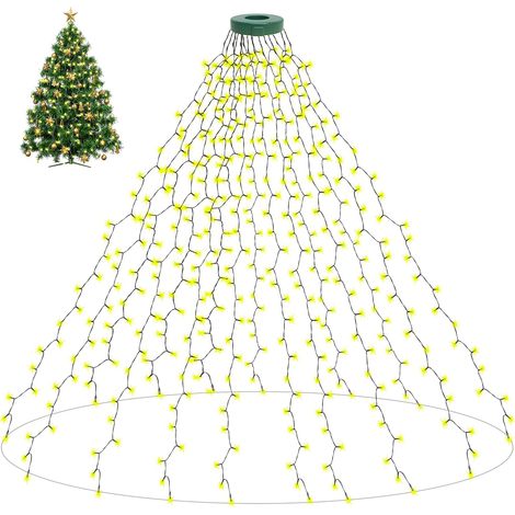 Guirlande lumineuse de Noël 400 LED blanc chaud, étanche, avec minuterie et 8 modes d'éclairage, pour décoration intérieure et extérieure, sapin et mariage (1/5)