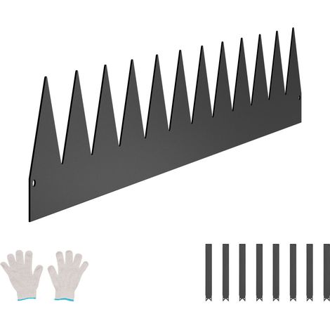 Bordure de Jardin en Acier, Lot de 6 (40x15 cm), Résistante à la Rouille, Flexible pour Allées et Massifs, Installation Facile, Finition Noire (1/5)