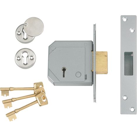 Union 3G114E 5 Lever Mortice Deadlock C-Series 80Mm 3In Satin Brass