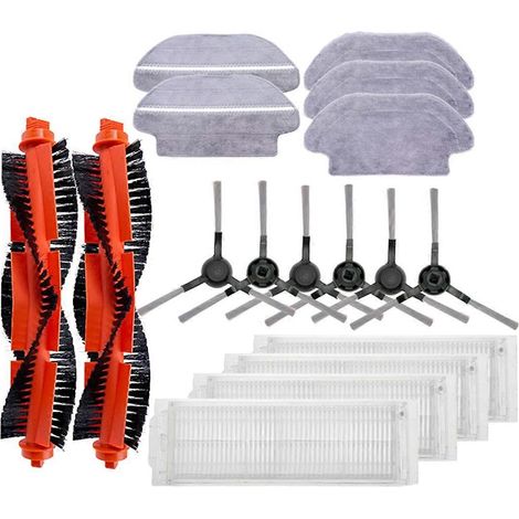 Filtre pour aspirateur brosse pour aspirateur Filtre de brosse pour aspirateur filtre de MGTEC Twinboth S9 Robot Aspirateur Spare Filtre Main Side Brosse Serpillière Rag Cloth(17PCS) (1/5)