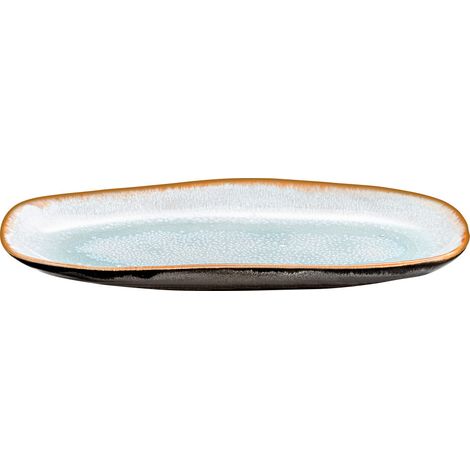 Shadow Aqua - Plat ovale petit modèle 23 x 11 cm (x6) (1/3)