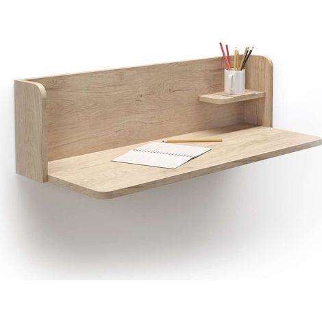 Mesa estudio para colgar Mod-Roman acabado roble, 35 x 90 x 25 cm (fondo x ancho x alto) (1/4)