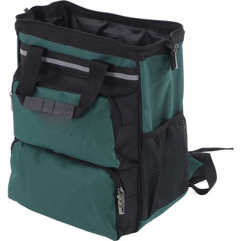 Sac à outils à dos en toile résistante à l'usure, grande capacité multi-compartiments, sac à dos portable pour électricien, hauteur 40 cm / 15,7 pouces (1/5)