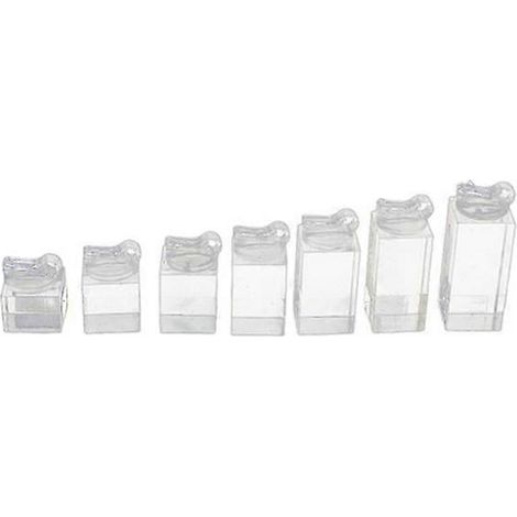 Présentoir à bagues en acrylique, cube, compatible avec de nombreux bijoux (7 pièces) (1/3)