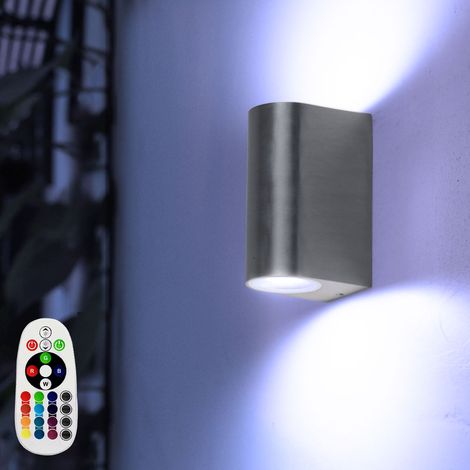 Lampada da esterno, dimmerabile, applique, telecomando, faretto Up Down in un set di lampade LED RGB (1/5)