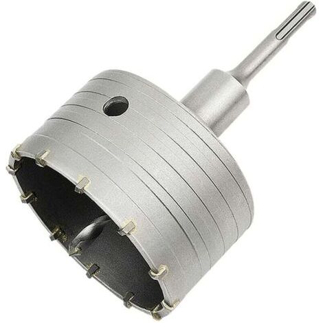 Scie à Cloche Trépan Béton avec Adaptateur SDS Plus 110 mm, Pour Brique Béton Ciment Pierre (100mm+110mm SDS Plus Adaptateur)