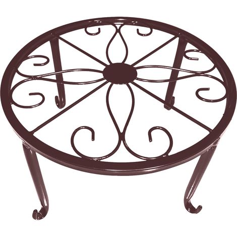 Support Pour Pot De Fleurs - En Fer Robuste - 31.5 cm De Diamètre Extérieur - Résistant À La Rouille - Pour Intérieur Et Extérieur - 1 Pièce (1/5)