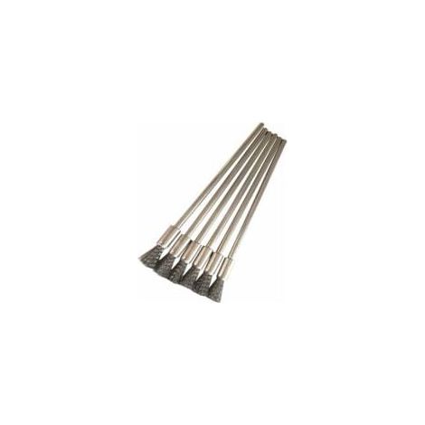 10 PCS Fil d'acier inoxydable Nettoyage Brosse fine Brosse métallique Stylo Conseils d'élimination de la peinture Polissage de la rouille Outil rotatif Accessoire 10 mm (1/5)