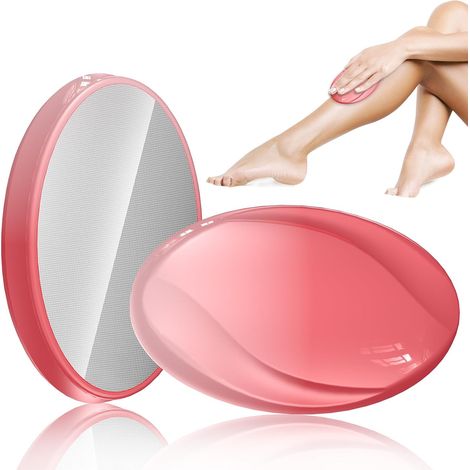 Épilateur en Cristal pour Femme et Homme, Gomme Dépilatoire Magique, Pierre Depilatoire Nano - Brosse d'Épilation Portable - Solution Indolore pour le dos, les bras et les jambes (Rose) (1/5)