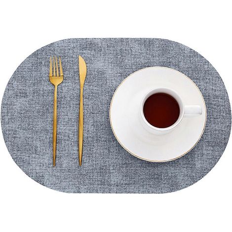Sets de table en cuir, sets de table pour dîner, résistants à la chaleur, lavables, isolants, dessous de plat, sets de table de cuisine, imperméables et lavables (1/5)
