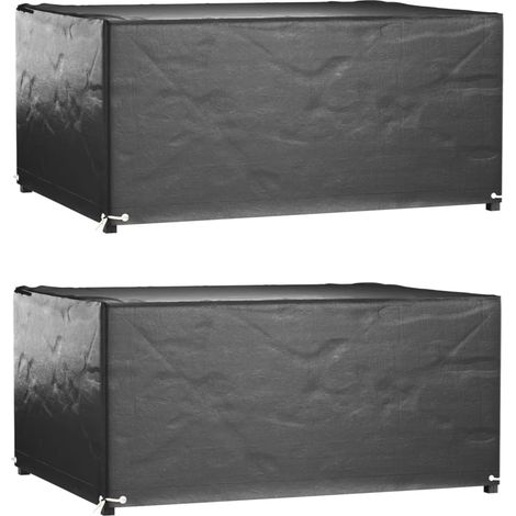 Lot de 2 Housses salon de jardin 8œillets,Housse Table et Chaise de Jardin pour Protection  180x135x80cm rectangulaire -YZ515182 (1/5)