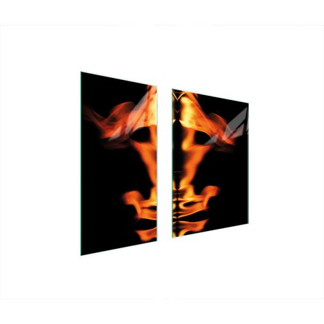 PANNEAU DE PROTECTION EN VERRE 75x52 FEU (1/5)