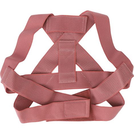 Correcteur de posture respirant, soutien dorsal ajustable, ceinture lombaire rouge pour homme et femme, maintien du dos, corrige la posture, taille unique, confortable au quotidien. (1/5)