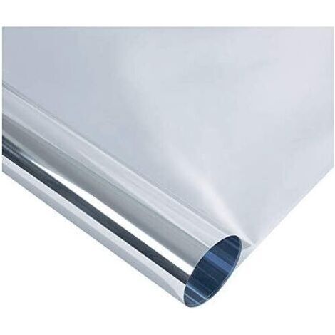 Film de fenêtre argenté anti-reflet, film de protection thermique anti-UV pour verre statique, 100x200CM (1/5)