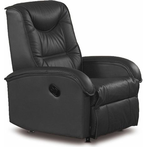 Sillón reclinable Houston 564, Negro, 83x85x93cm, Cuero ecológico