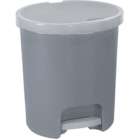 Curver Cesto con Pedal 25L, color gris lux/granitado, diseño elegante y funcional, ideal para reciclaje y almacenamiento de basura, alta durabilidad, perfecto para hogar y oficina.